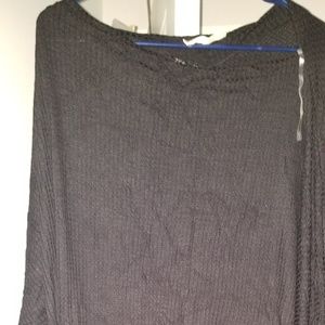 Vines and Love Plus Size Waffle Knit One-Shoulder